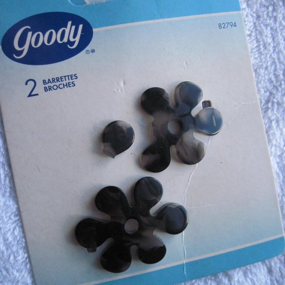 2 Goody 2002 Plastic Hippie Flower Hair Barrettes - Picture 9 of 11